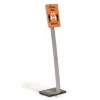 Durable 15 x 46.5 Info Sign Duo Letter-Size Floor Stand - Clear