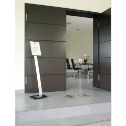 Durable 15 x 46.5 Info Sign Duo Letter-Size Floor Stand - Clear