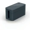 Durable CAVOLINE 9.6 in. x 4.96 in. x 4.56 in. Cable Management Box - Small, Charcoal