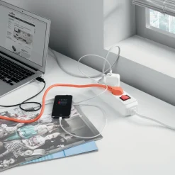 Durable CAVOLINE 9.6 in. x 4.96 in. x 4.56 in. Cable Management Box - Small, Charcoal