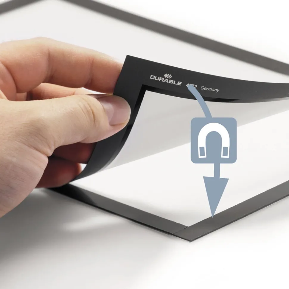 Durable DURAFRAME 5.5 x 8.5 Sign Holder - Black Frame (2/Pack)