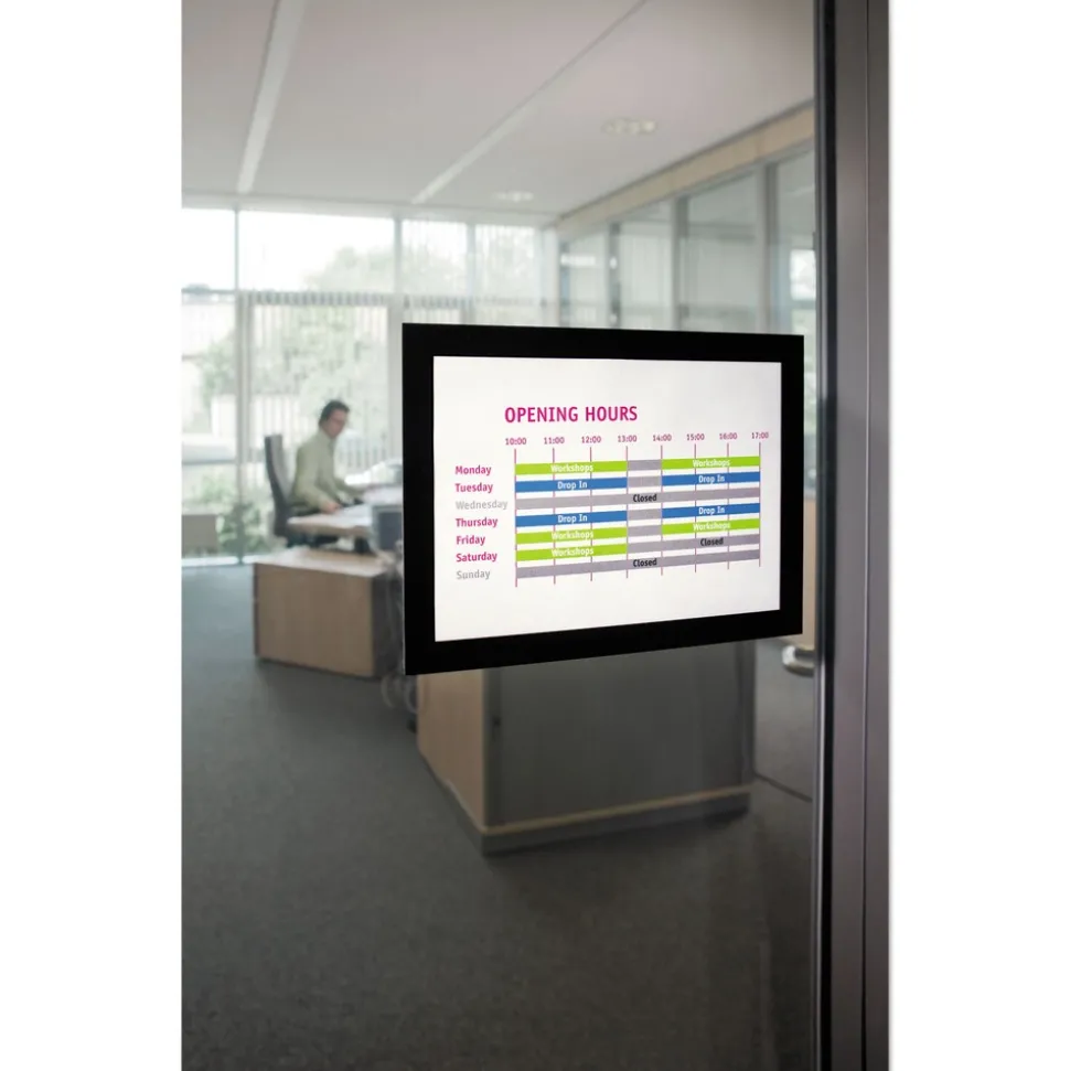 Durable DURAFRAME 5.5 x 8.5 Sign Holder - Black Frame (2/Pack)