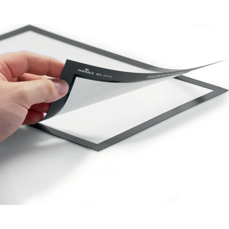 Durable DURAFRAME MAGNETIC Sign Holder Frame 13.39 x 17.87 Black Frame 2/Pack