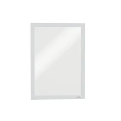 Durable Infoframe DURAFRAME 9.5 in. x 12 in. Self Adhesive Double Sided Sign Holder - White Frame (2/Pack)