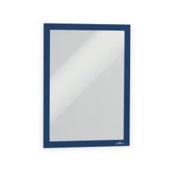 Durable Infoframe DURAFRAME 9.5 in. x 12 in. Self Adhesive Double Sided Sign Holder - Dark Blue Frame (2/Pack)