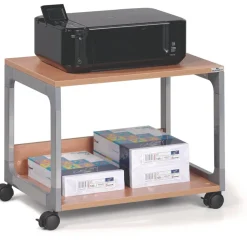 Durable System 48 23.6 in. x 18.7 in. x 17 in. 2 Shelves Metal Multi-Function Trolley - Beech