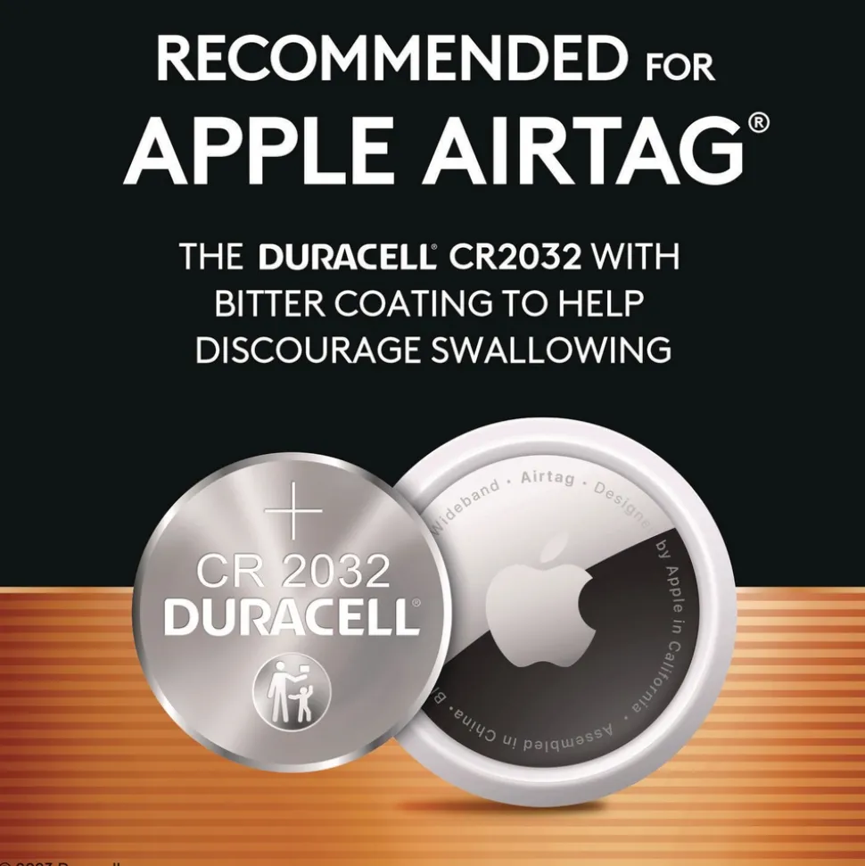 Duracell 2032 Lithium Coin Batteries With Bitterant (6/Pack)