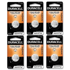 Duracell 2032 Lithium Coin Batteries with Bitterant (6/Box)