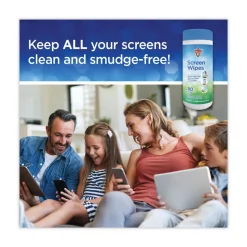 Dust-Off 5 in. x 7 in. Cloth Premoistened Monitor Cleaning Wipes - White