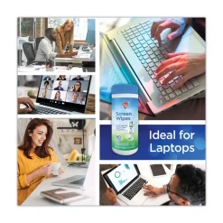 Dust-Off 5 in. x 7 in. Cloth Premoistened Monitor Cleaning Wipes - White