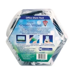 Dust-Off 1 Jar, 200 Individual 5 in. x 7-3/4 in. Touch Screen Wipe Packets
