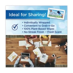 Dust-Off 1 Jar, 200 Individual 5 in. x 7-3/4 in. Touch Screen Wipe Packets