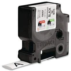 DYMO 0.75 in. x 5 ft. Rhino Heat Shrink Tubes Industrial Label Tape - White/Black Print (1-Roll)