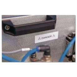 DYMO 0.5 in. x 18 ft. Rhino Permanent Vinyl Industrial Label Tape - White/Black Print