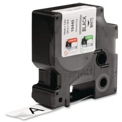 DYMO 0.75 in. x 18 ft. Rhino Permanent Vinyl Industrial Label Tape - White/Black Print