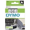 DYMO D1 High-Performance 0.37 in. x 23 ft. Polyester Removable Label Tape - Black on White