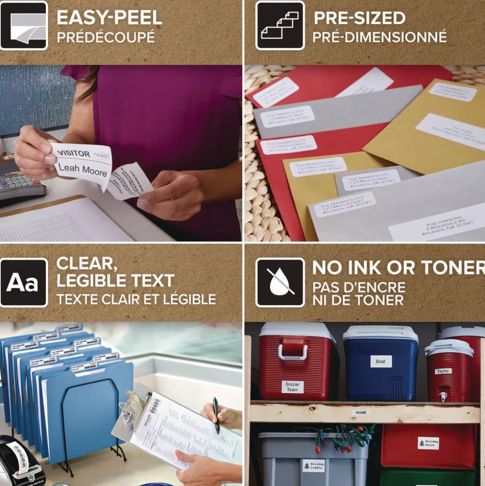 DYMO LabelWriter 1.4 in. x 3.5 in. Address Labels - White (2/Box)