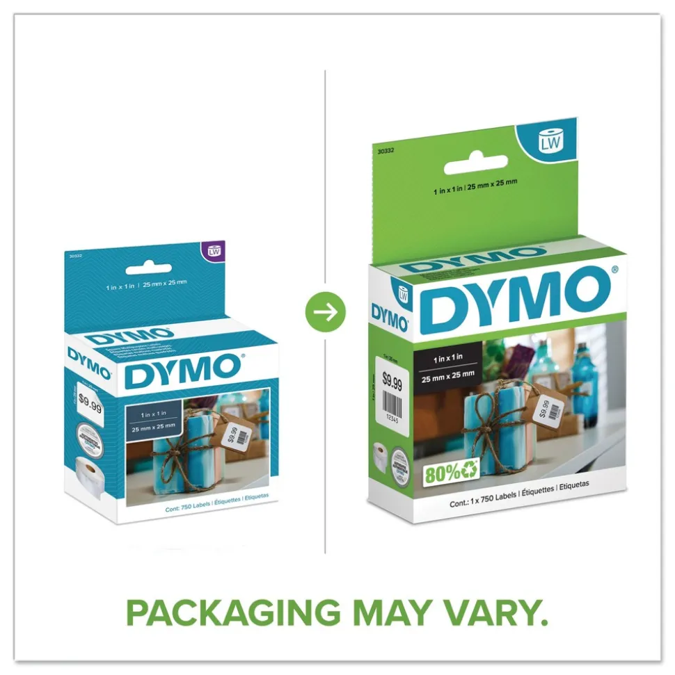 DYMO LabelWriter 1 in. x 1 in. Multipurpose Labels - White (1-Roll)