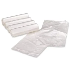 Earthsense Commercial 38 in. x 58 in. 1.5 mil 60 Gallon Linear Low Density Recycled Can Liners - Clear (100/Carton)