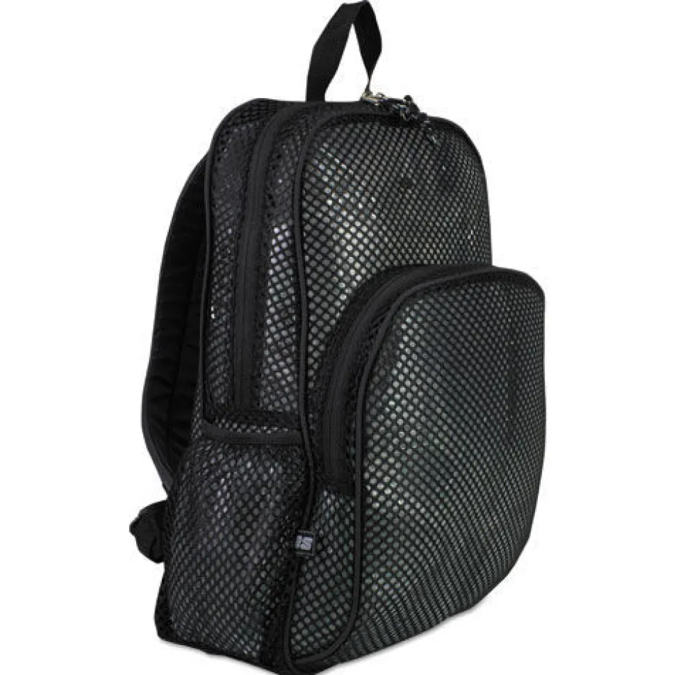 Eastsport 12 in. x 17.5 in. x 5.5 in. Polyester Mesh Backpack Fits Devices Up to 17 in. - Black