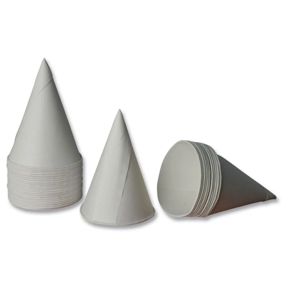 Eco Touch 4.5 oz. Sugarcane Cone Cups - White (5000/Carton)