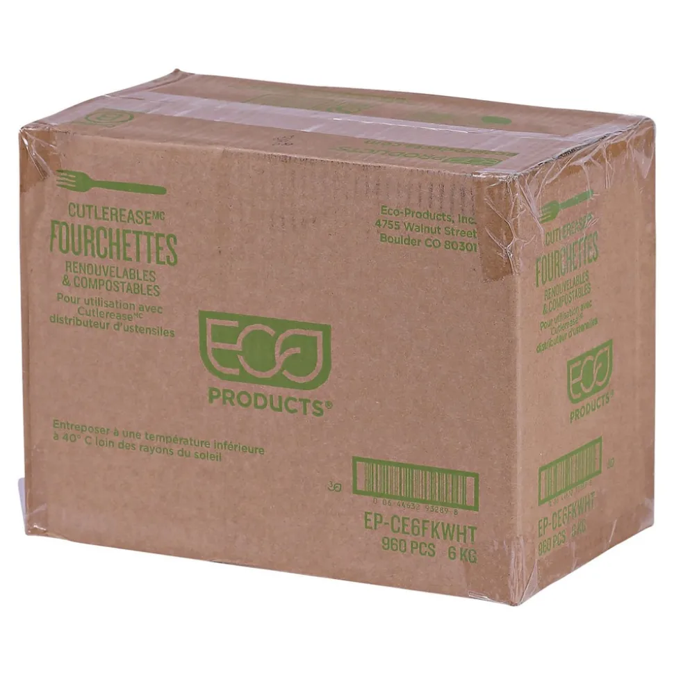 Eco-Products 6 in. Fork for Cutrelease Dispensing System - White (960-Piece/Carton)