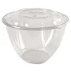 Eco-Products 48 oz. Renewable and Compostable Plastic Salad Bowls with Lids - Clear (150/Carton)
