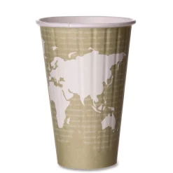 Eco-Products 16 oz. World Art Renewable and Compostable Insulated PLA Hot Cups (600/Carton)