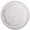 Eco-Products EP-ECOLID-SPL 12 oz./16 oz./32 oz. World Art PLA-Laminated Plastic Soup Container Lids - White (500/Carton)