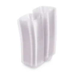 Eco-Products EP-LC6 6 in. x 6 in. x 3 in. Renewable and Compostable Plastic Clamshell Hinged Food Containers - Clear (240/Carton)