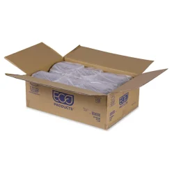Eco-Products EP-P013LID 9 in. x 1.5 in. 100 Percent Recycled Content Round Plastic Plate Lids - Clear (300/Carton)