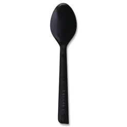 Eco-Products EP-S113 6 in. 100 Percent Recycled Content Spoon - Black (1000/Carton)