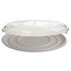 Eco-Products EP-SCPTR16LIDR 16 in. x 16 in. x 0.2 in. 100 Percent Recycled Content Plastic Pizza Tray Lids - Clear (50/Carton)