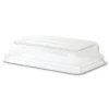 Eco-Products EP-SCRC16LID WorldView 7.5 in. x 5 in. x 1.6 in. Plastic 100 Percent Recycled Content Lid - Clear (400/Carton)