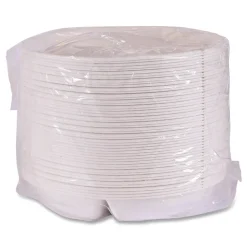 Eco-Products EP-SCR93NFA Vanguard 28 oz. 3-Compartment Bowl Renewable and Compostable Sugarcane Containers - White (400/Carton)