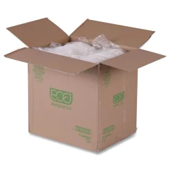 Eco-Products EP-SCR93NFA Vanguard 28 oz. 3-Compartment Bowl Renewable and Compostable Sugarcane Containers - White (400/Carton)