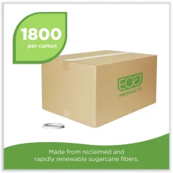 Eco-Products EP-SPCLID2 2 oz Sugarcane Portion Cup Lids - White (2500/Carton)