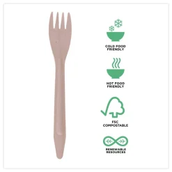 Eco-Products General Purpose Fork Wood Cutlery - Natural (500/Carton)
