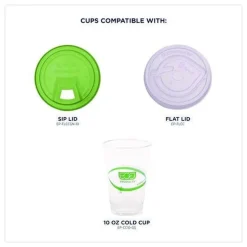 Eco-Products GreenStripe 10 oz. Plastic Cold Cups - Clear (1000/Carton)