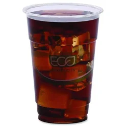 Eco-Products GreenStripe 10 oz. Plastic Cold Cups - Clear (1000/Carton)