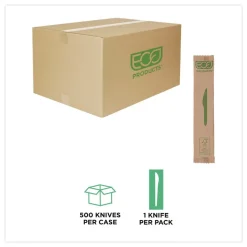 Eco-Products Knife Wood Cutlery - Natural (500/Carton)