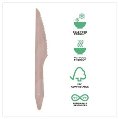 Eco-Products Knife Wood Cutlery - Natural (500/Carton)