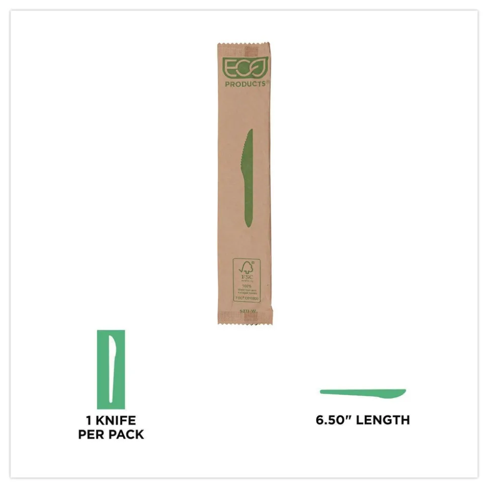 Eco-Products Knife Wood Cutlery - Natural (500/Carton)