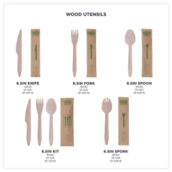 Eco-Products Knife Wood Cutlery - Natural (500/Carton)