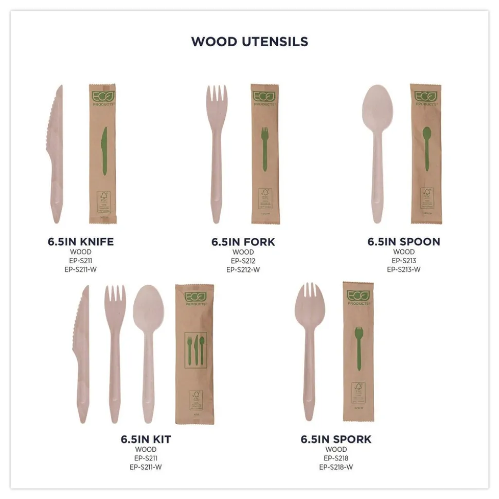 Eco-Products Knife Wood Cutlery - Natural (500/Carton)
