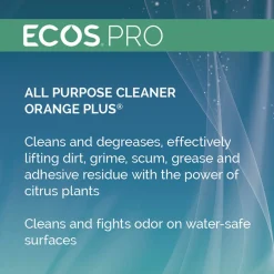 ECOS PRO 1 Gallon Orange Plus All-Purpose Cleaner and Degreaser Bottle - Citrus Scent (4/Carton)