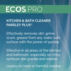 ECOS PRO 1 Gallon Parsley Plus All-Purpose Kitchen and Bathroom Cleaner Bottle - Herbal Scent (4/Carton)