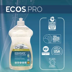 ECOS PRO 25 oz Dishmate Manual Dish Liquid Squeeze Bottle - Free and Clear (6/Carton)