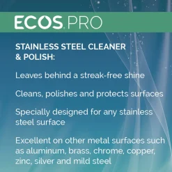 ECOS PRO 32 oz. Stainless Steel Cleaner and Polish Spray Bottle - Free and Clear Scent (6/Carton)