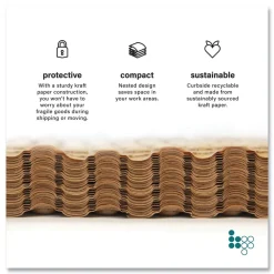 Elementree 01913 12 in. x 250 ft. Perforated Every 12 in. Bubble Paper - Kraft (250/Carton)